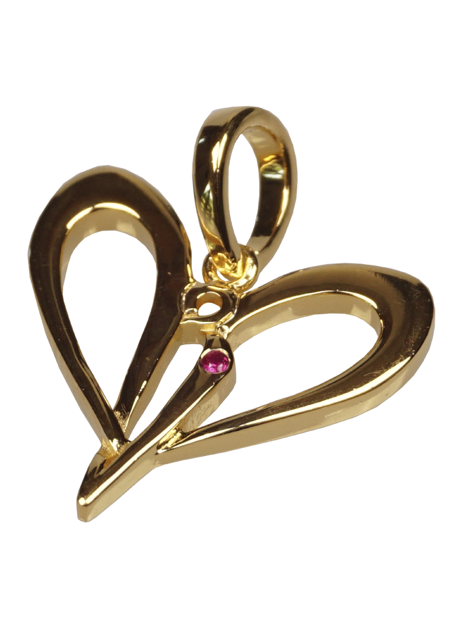 Hjerteengel vedhæng i 18 karat forgyldning