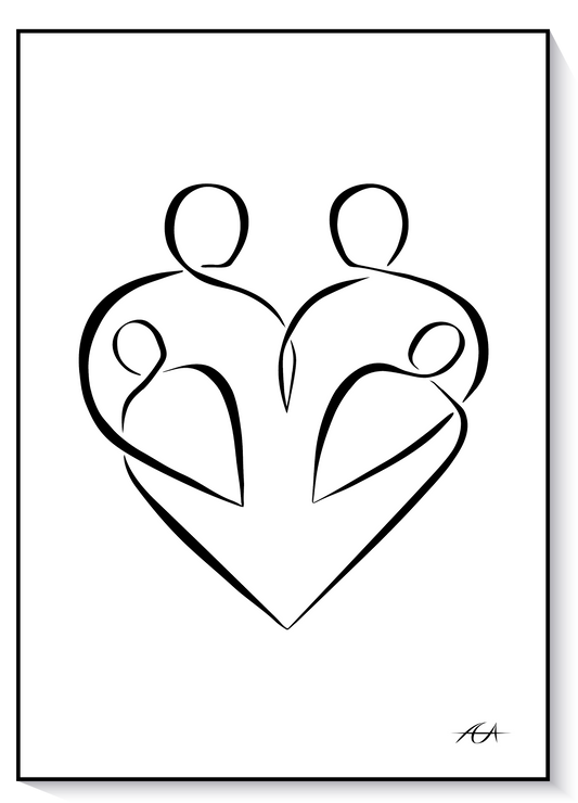 Hjerte familie - AEArt